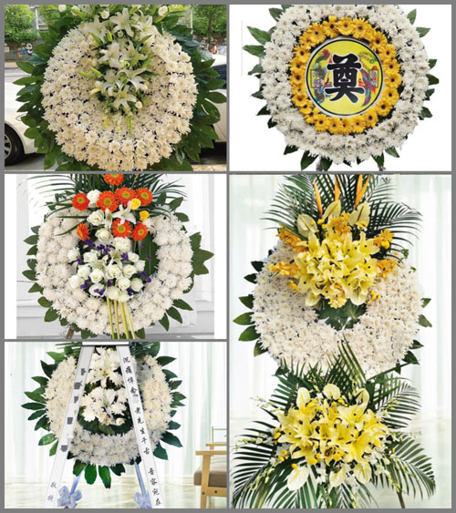 四川成都金堂县赵镇镇观音山村花圈速递